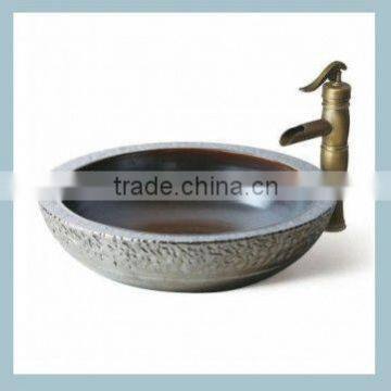 2015 New Products Wall Corner hand painted ceramic undermount sink