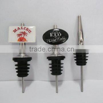Stainless Steel Classic Bottle Pourers w/ Tapered Spout,
