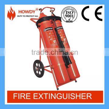 Wheeled 10kg CO2 fire fighting equipment cart fire extinguisher used for warehouse