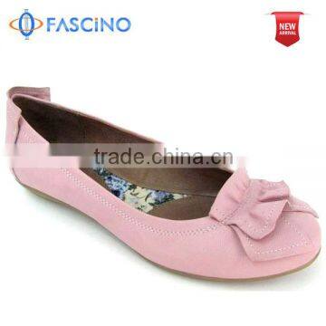 2014 comfort ladies leather ballerina