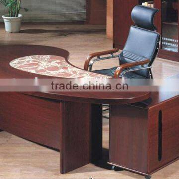 Top quality woden office director table with side container