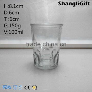 100ml Glass Cup With Cap 100ml Shot Glass