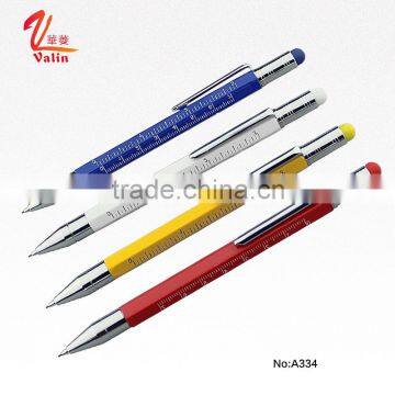 Metal tool pencil with ruler, rubber and touch screen 3 in 1 pencil