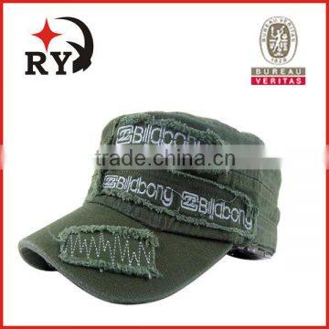 green fitted cap and hat with embroidery