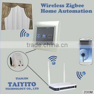 TYT220VAC remote control electric curtain motor in zigbee home automation system