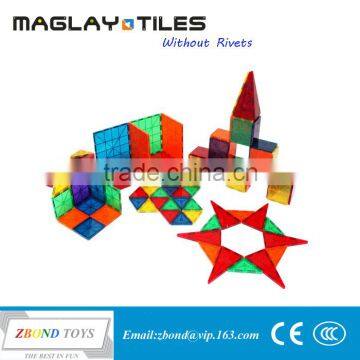 Magnet building tiles 60 piece set Clear 3D color for kids                        
                                                Quality Choice