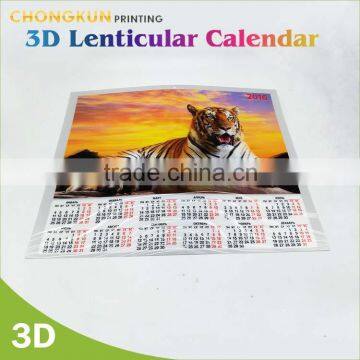 Printed Animal PP Wall 2016 Calendar