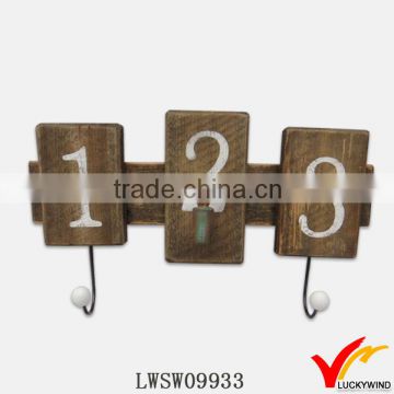 wooden room number tap decorative wall hooks for coat