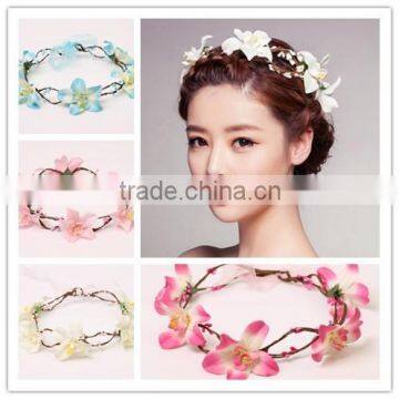 daisy flower headband flower crown garland tiara wedding crown with flowers wreath for floral hair women wreath head accessories