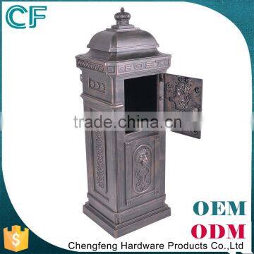 The Most Popular Style In Europe Crown Decorative Wrought Aluminiun Unique Mailbox Posts From China photo-4