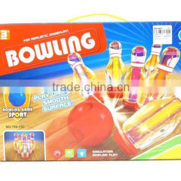 new design transparent electric bowling games with 3D light, bowling toys for Wholesale, sport toys for children, EB033875