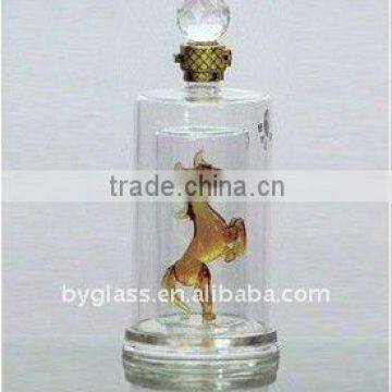 200ml borosilicate fancy wine bottle