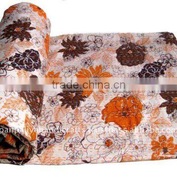 Tropicana Kantha quilts,fabrics with intricate or floral patterns,beautiful colors with Kantha Tagai work quilts