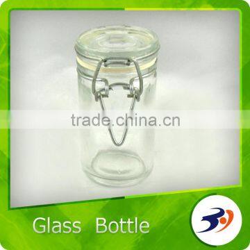 Home Storage Empty Glass Jar With Glass Lid