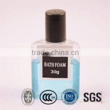 Hotel plastic bath foam bottle with screw cap low price hotel amenity