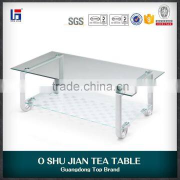 2015 durable bent glass coffee table SJ171