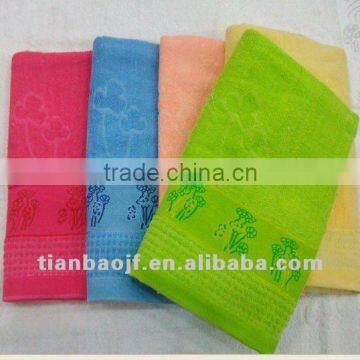 100% cotton jacquard bath towel with boarder stock