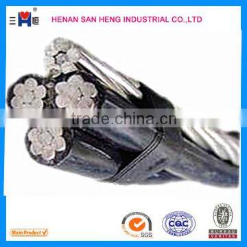 xlpe/pvc/pe insulated 70mm, 95mm aerial aluminum cable