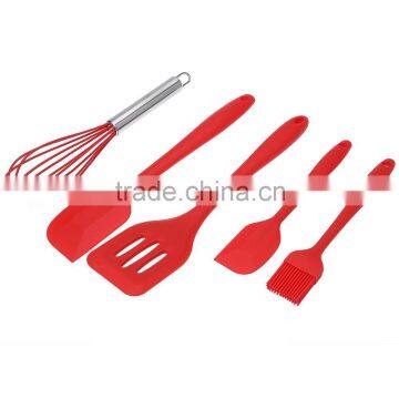 5pcs Silicone Baking Set Kitchen Accessories Cooking Tools Utensils Whisk Basting Brush Spatulas Turner photo-3