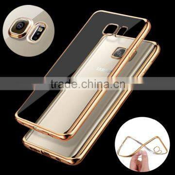 Luxury Shockproof Chrome Bumper Clear TPU Case Cover For Samsung Galaxy S7 & S7 Edge