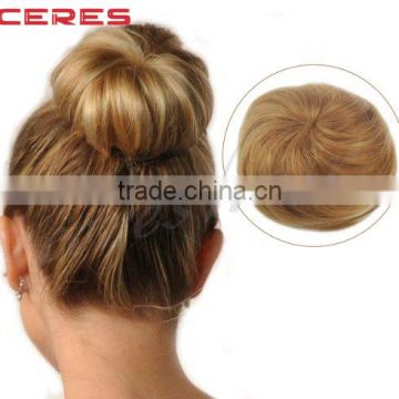 synthetic hair bun extension donut chignon hairpiece wig