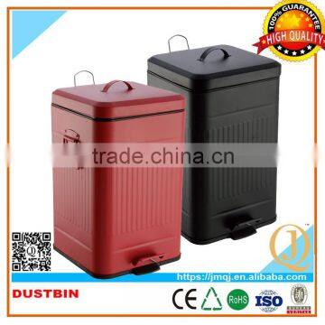 20L metal foot pedal dustbin for waste office waste Garbage Bin For Sale