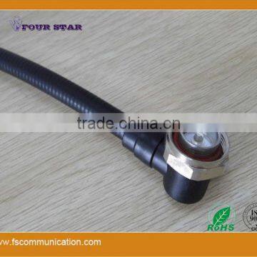 1/2'' Superflexible Cable Assembly With 7/16 Plug to 7/16 Plug Right Angle Connector