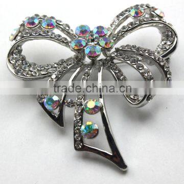 Butterfly Rhinestone Metal Brooch Pins,Color Rhinestone Brooch For Suit photo-3