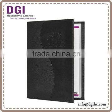 Menu Printing Hotel Used Display Restaurant Menu Holder Leather Menu Cover