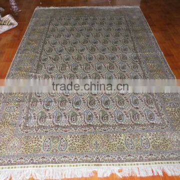 Eslimi Pattern Handknotted Silk Used Oriental Rugs for Sale double knots                        
                                                Quality Choice