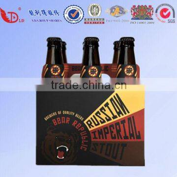 Corrugated Brown Paper Beer Box 6 Bottles,Kraft Paper Beer Carrier Box