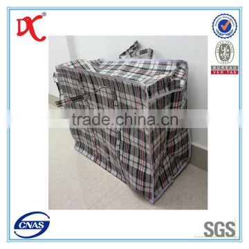 Customized PP Black Check Luggage Travel Sacks Woven Bags                        
                                                Quality Choice