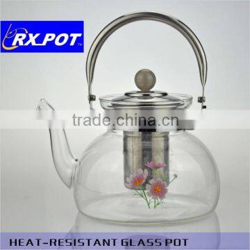 hand made heat resistant borosilicate exotic glass teapot glass tea set