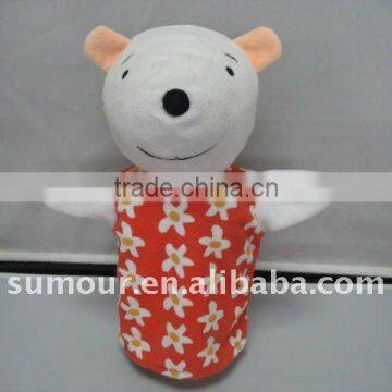 Plush Animal Puppet Series - Flower Clothing Mouse