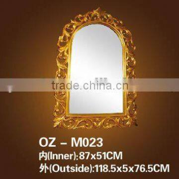 2014 new style classic PU mirror frame, Gold/silver interior wall hanging square mirror with PU frame for home decoration