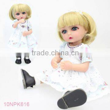 Wholesale cute vinyl girl with plait doll 10 inch soft vinyl mini baby dolls