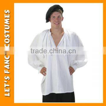 white mens peasant shirt costume PGMC0914