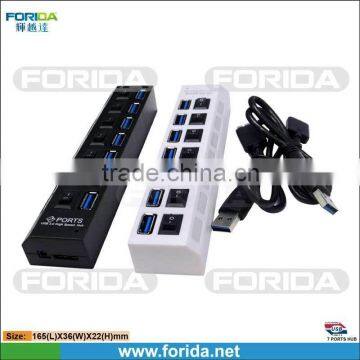 Hot Sale Powered USB Hub 7 port 3.0 USB Hub Hi Speed New Design usb hub