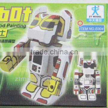 Ruby Robot Wood Painting Used Robot Painting Toys