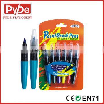 Multi colorful soft brush head twin marker pen with water color ink