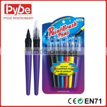 Brush color marker pen with water color ink for school art water soluble art