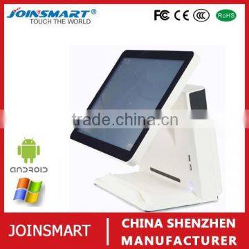 Android dual screen pos machine , pos 58 printer thermal driver for supermarket