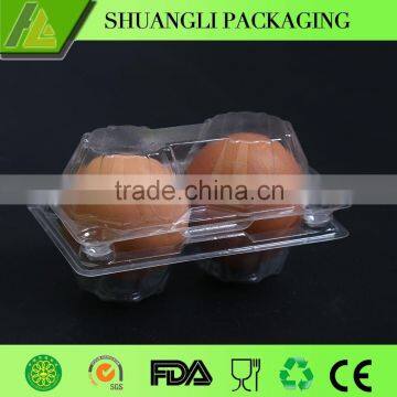 2 Chicken Eggs Storage Plastic Tray In Clear Color