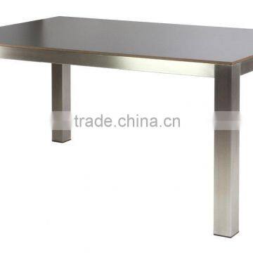 stainless steel dining table with glass MY14SS02T