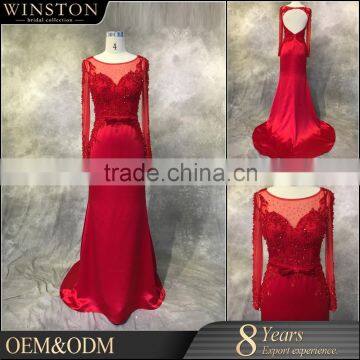 Best Quality red satin dress