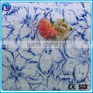 High Quality Rayon nylon burnt out printing Woven organza fabric