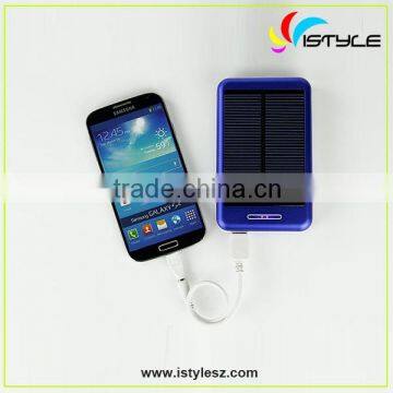 Mobile phone use solar power bank 10000mAh with LED