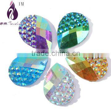 17*25mm Flatback Crystal Rehinestone, Teardrop Shape Mix Color for Clothing Cabochon Resin photo-2