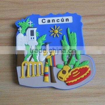 International Travel Place Cancun 3D PVC Fridge Magnet