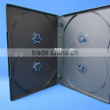 black color 14MM multi 4 dvd case with 4 pieces disc case